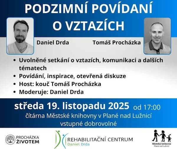 Podzimní povídání o vztazích a komunikaci v Plané nad Lužnicí terapie 2